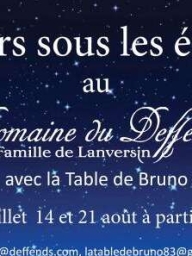 Repas : Diner sous les étoiles au Domaine du Deffends
