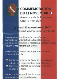 Commémoration du 11 Novembre 🇫🇷