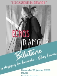 Concert : Echos d'amour - Musique classique | Croisée des arts