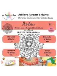 Atelier : Peinture : mandalas (enfants 30 mois - 5ans)