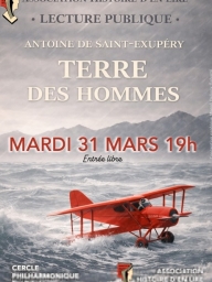 Lecture publique : Terre des hommes de Antoine de Saint-Exupéry