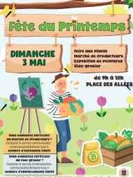 Fête du Printemps : foire aux plants, marché de producteurs, vide-grenier, exposition de peintures
