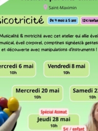 Atelier parents-enfants : Musicotricité (enfants 4 mois à 5 ans)
