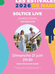 Concert : Soltice live - Live Music et DJ | Les Estivales de Nans