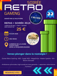 Soirée Retro gaming et repas tex mex (réservations jusqu'au 16 juin)