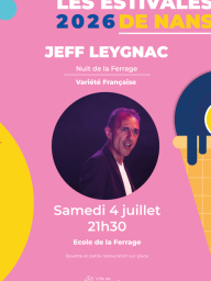 Concert : Jeff Leygnac - Variété française | Les Estivales de Nans