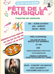 Fête de la musique : concert et repas