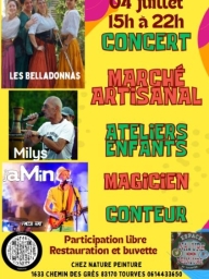 Concert, marché artisanal et animations