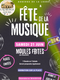 Repas : Moules- frites | Fête de la musique