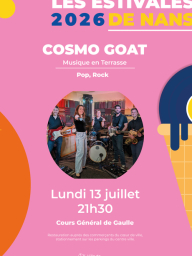 Concert : Cosmogoat - musique pop, rock | Les Estivales de Nans