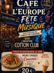 Repas concert : Couscous | Fête de la musique