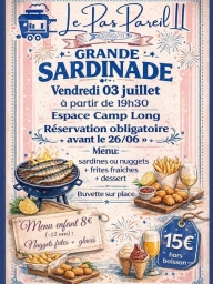 Repas : sardinade (réservations avant le 26/06)