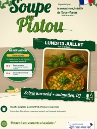 Soirée soupe au pistou, karaoké et musique – Brue-Auriac