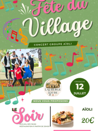 Fête du village – Aïoli et concert à La Roquebrussanne