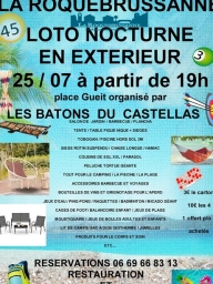 Loto nocturne en plein air et gros lots – La Roquebrussanne