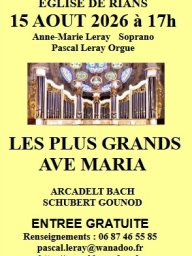 Concert soprano & orgue: Les plus grands Ave Maria – Rians