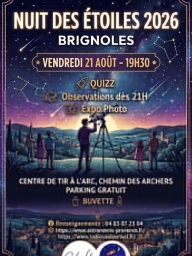 Nuit des étoiles – Observation astronomique à Brignoles