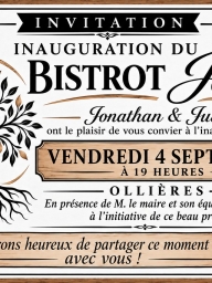 Inauguration du Bistrot Jolie – Nouvelle adresse à Ollières