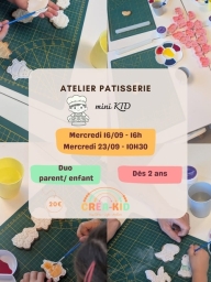 Atelier parent-enfant : Pâtisserie mini kid (à partir de 2 ans)