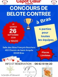 Concours de belote contrée – Bras, tournoi convivial