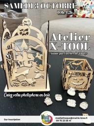 Atelier X-tool : création de photophore en bois à Bras