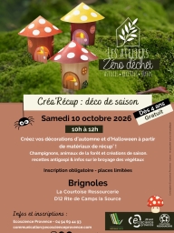 Atelier Créa'récup déco de saison dès 4 ans à Brignoles