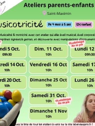Atelier Musicotricité à Saint-Maximin-la-Sainte-Baume