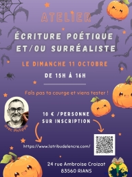 Atelier d'écriture poétique et surréaliste