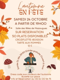 L'automne en fête : repas et animation musicale à Mazaugues