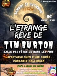 Spectacle "L'étrange rêve de Tim Burton"