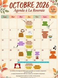 Programme d'octobre de la Roseraie