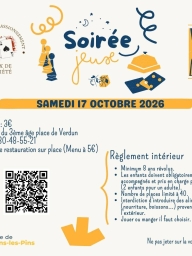 Soirée jeux pour les 8 ans et plus