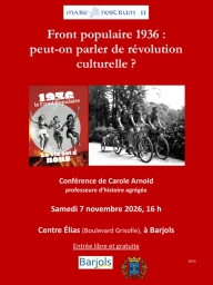 Conférence sur le Front populaire de 1936