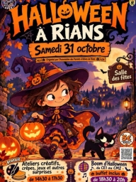 Fête d'Halloween avec ateliers créatifs, jeux et boom