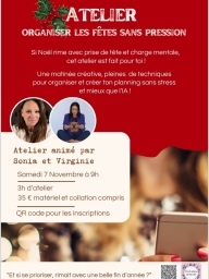 Atelier "Organiser les fêtes sans pression"