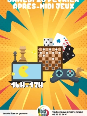 Après-midi ludique jeux de société et jeux vidéos