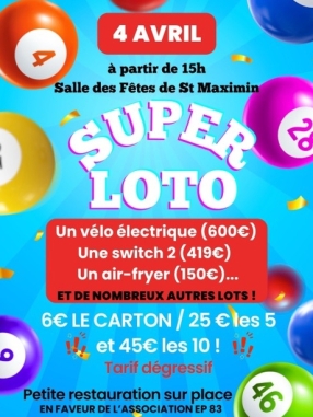 Super loto de l'association EP83