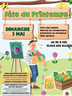 Fête du Printemps : foire aux plants, marché de producteurs, vide-grenier, exposition de peintures