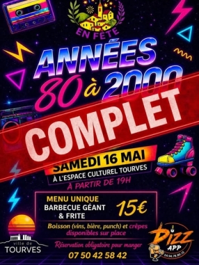 Soirée Années 80 à 2000