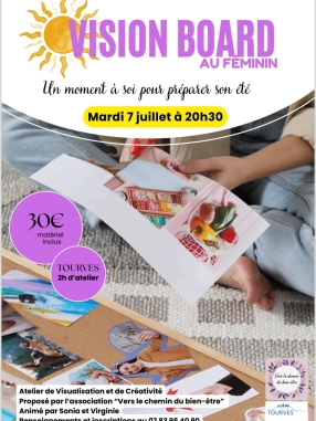 Vision board au féminin – Atelier créatif à Tourves