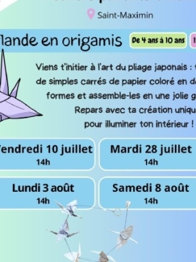 Atelier origami parent/enfant – St-Maximin-la-Sainte-Baume