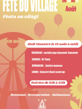 Fête du village – animations et convivialité à Pourrières