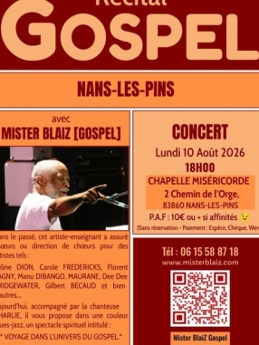 Concert – "Récital Gospel" blues-jazz à Nans-les-Pins