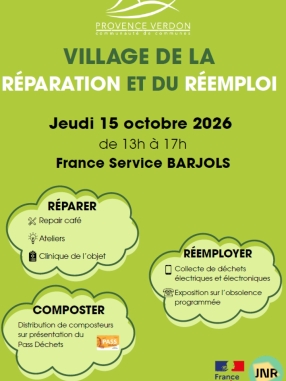 Atelier et expo du Village de la réparation à Barjols