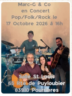 Concert Marc-G & Co, musique pop-rock et folk